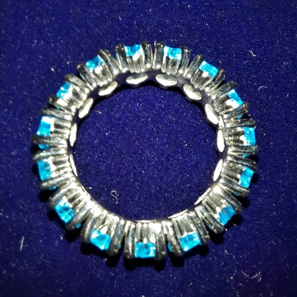 Hespera Sterling Silver Tanzanite Eternity ring - Picture 6 of 6